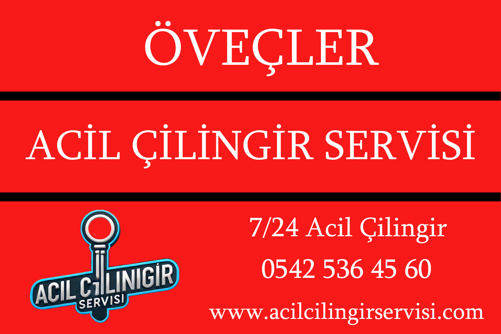 Öveçler Çilingir Anahtarcı 7/24 acil servis