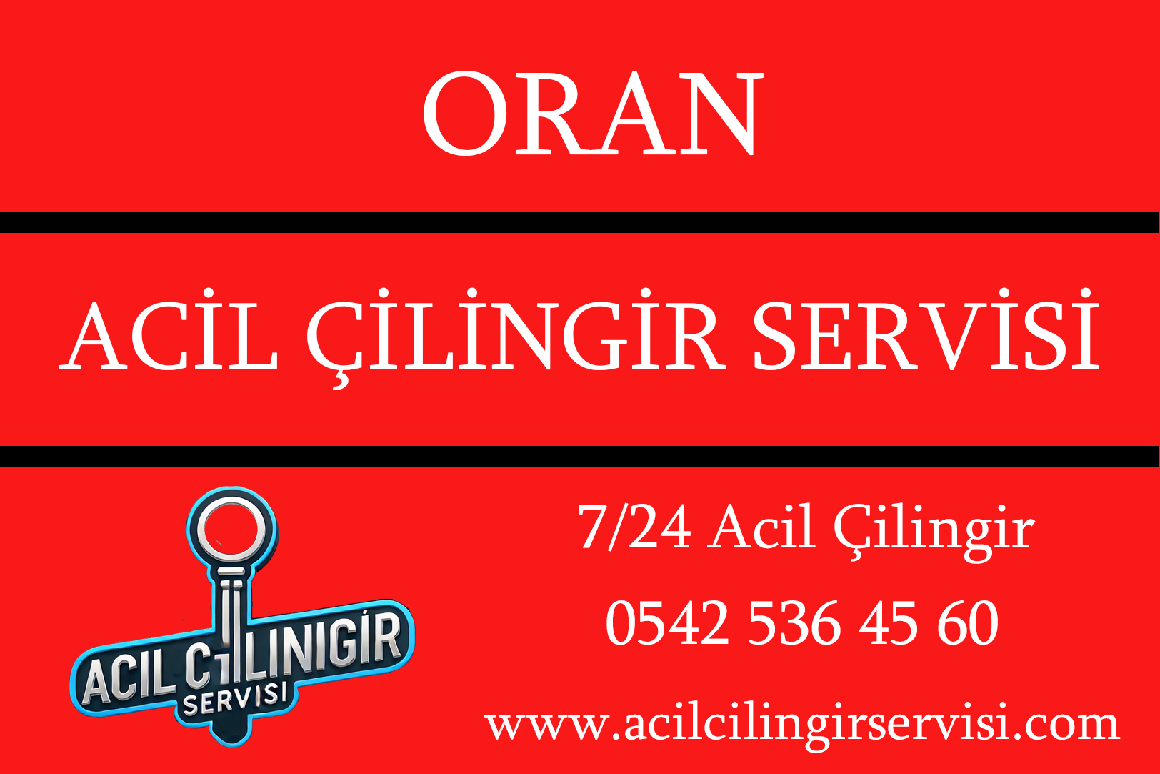 Oran Çilingir Anahtarcı 7/24 acil servis